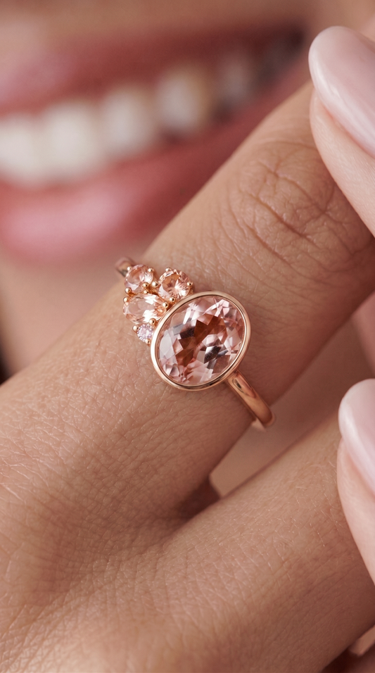 14K Gold Pink Tourmaline Ring