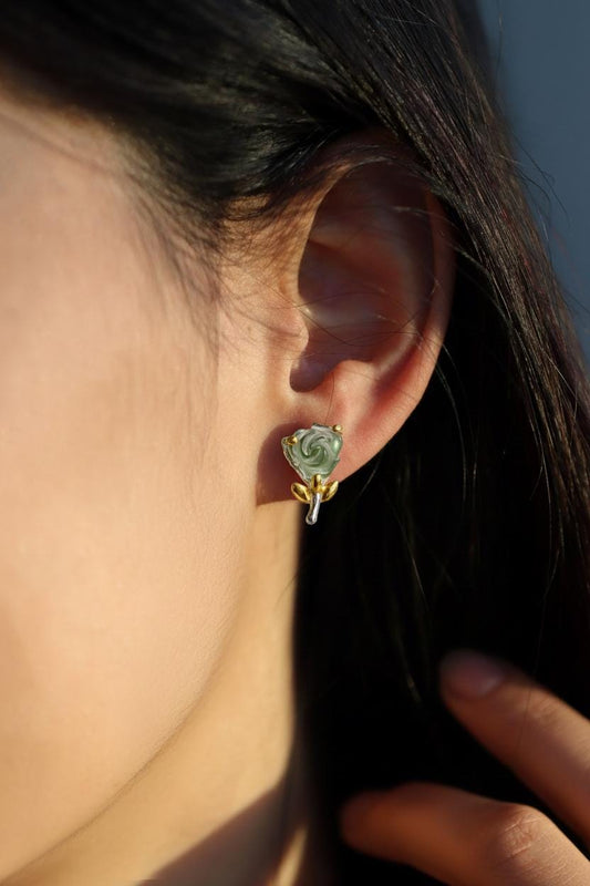 925 Sterling Silver Tourmaline Earrings, alternate angle