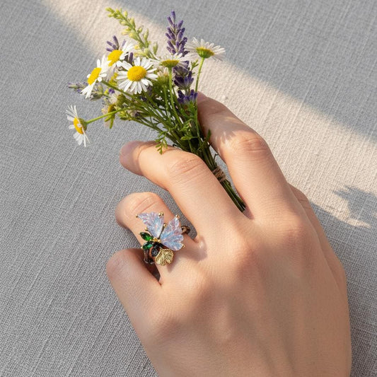 925 Sterling Silver Moonstone Leaf Ring