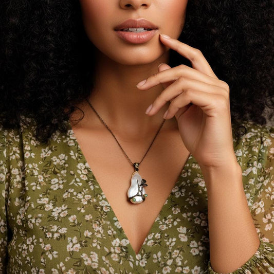 925 Sterling Silver Baroque Pearl Necklace