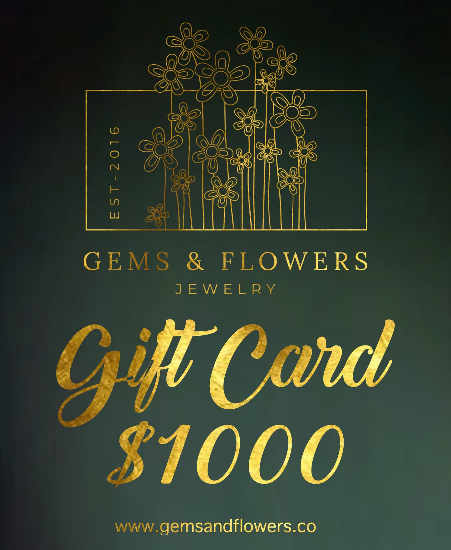 GEMS & Flowers Gift Card