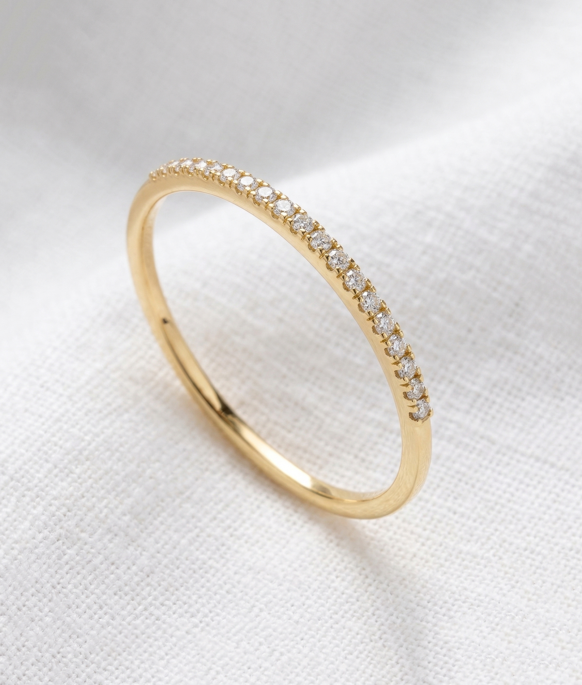 14K Gold Diamond Pave Ring