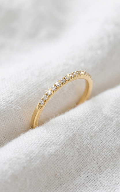 14K Gold Diamond Pave Ring