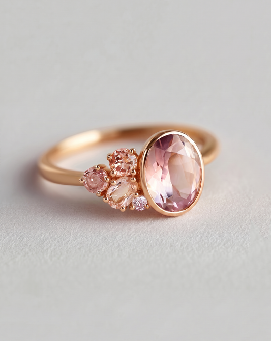 14K Gold Pink Tourmaline Ring