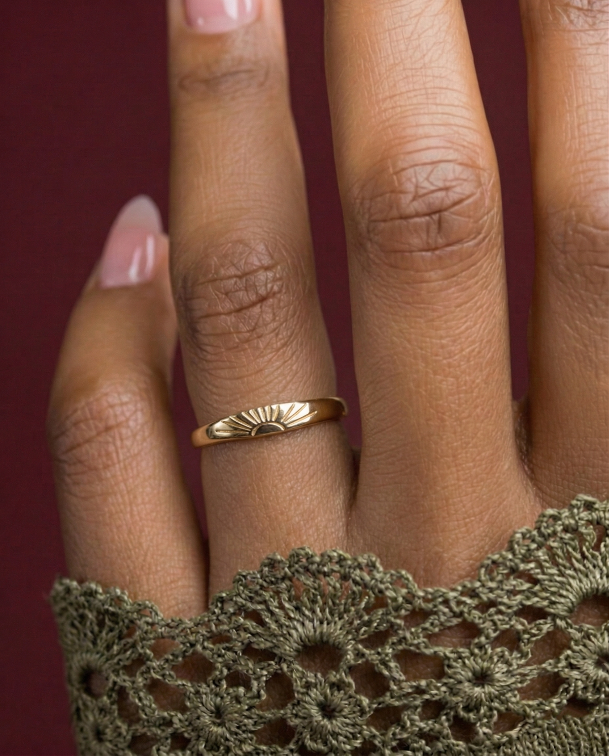 14K Gold Sunrise Ring