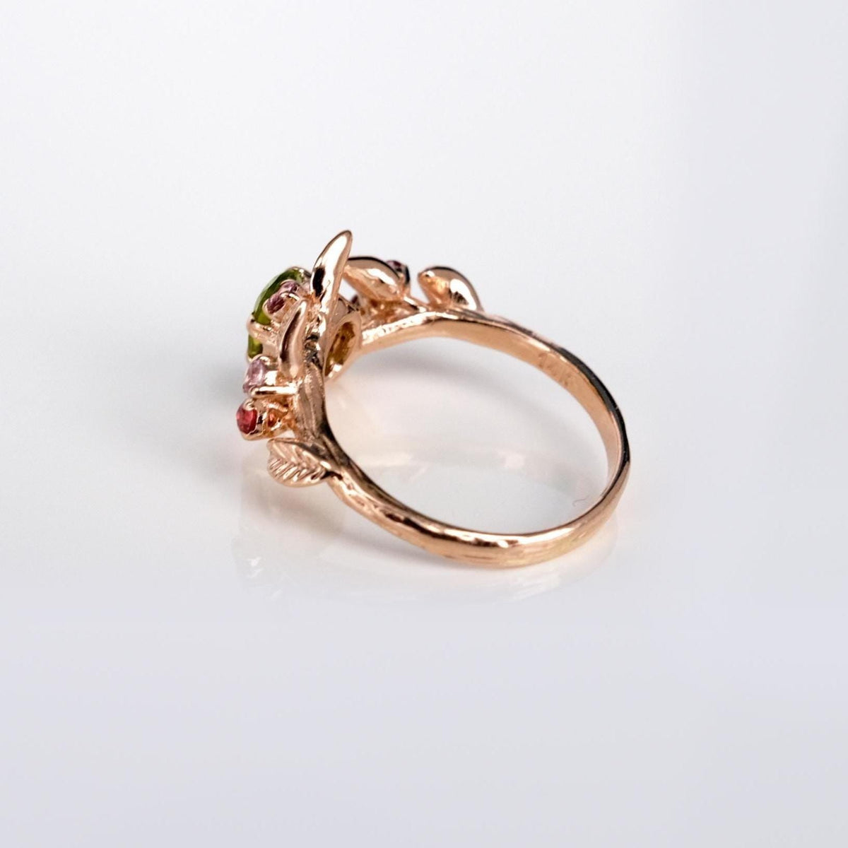 14K Solid Gold Alexandrite Ring, worn on hand