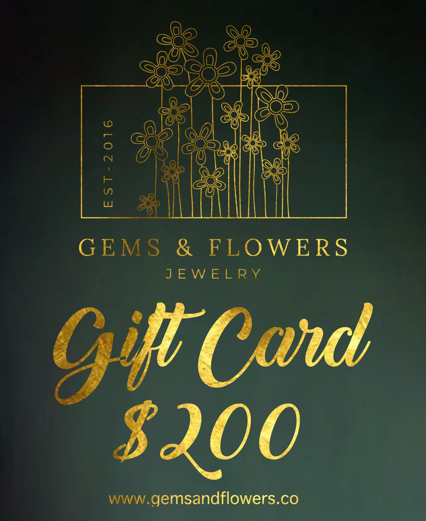 GEMS & Flowers Gift Card
