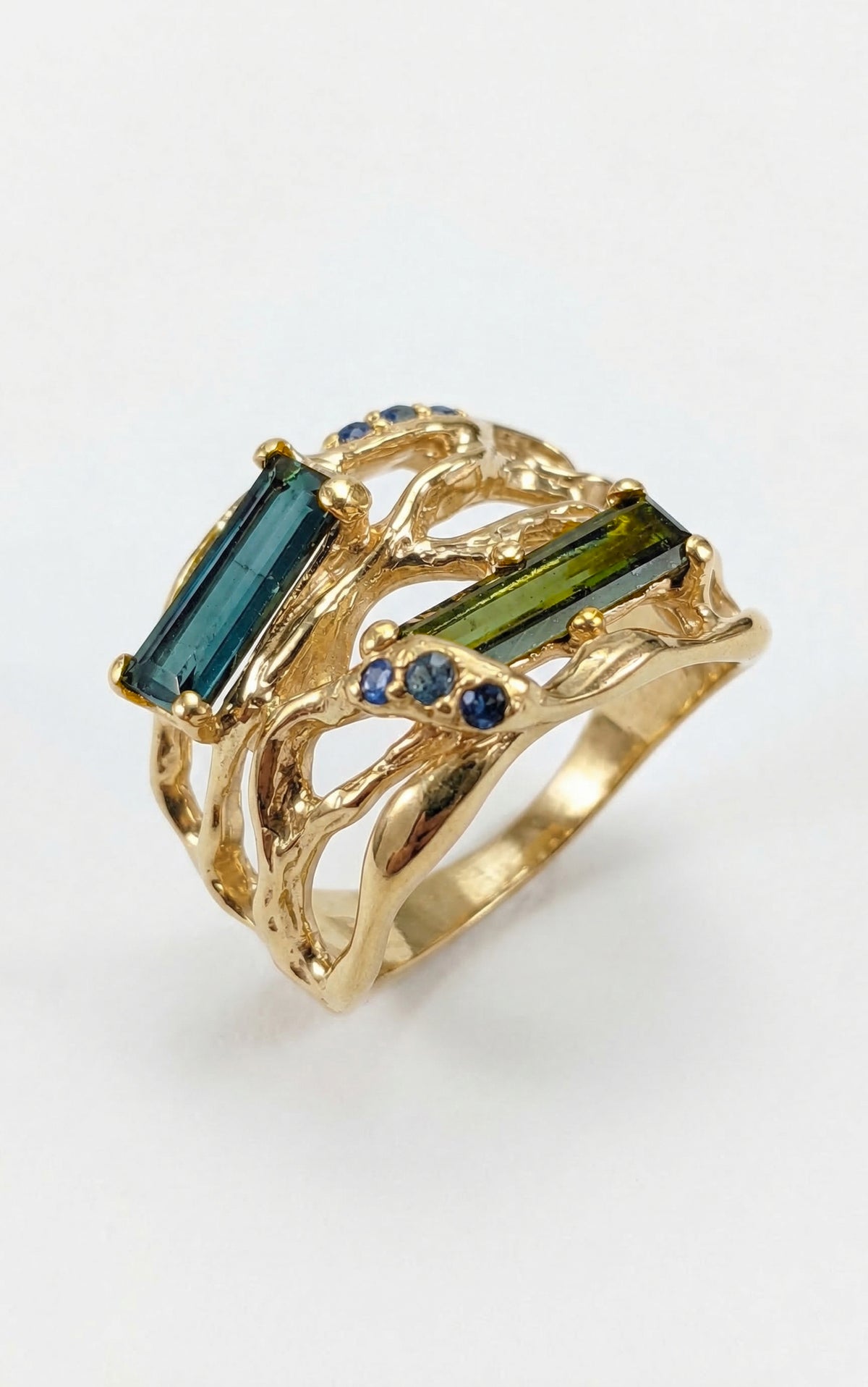 925 Sterling Silver Toi Et Moi Tourmaline Ring, main product image
