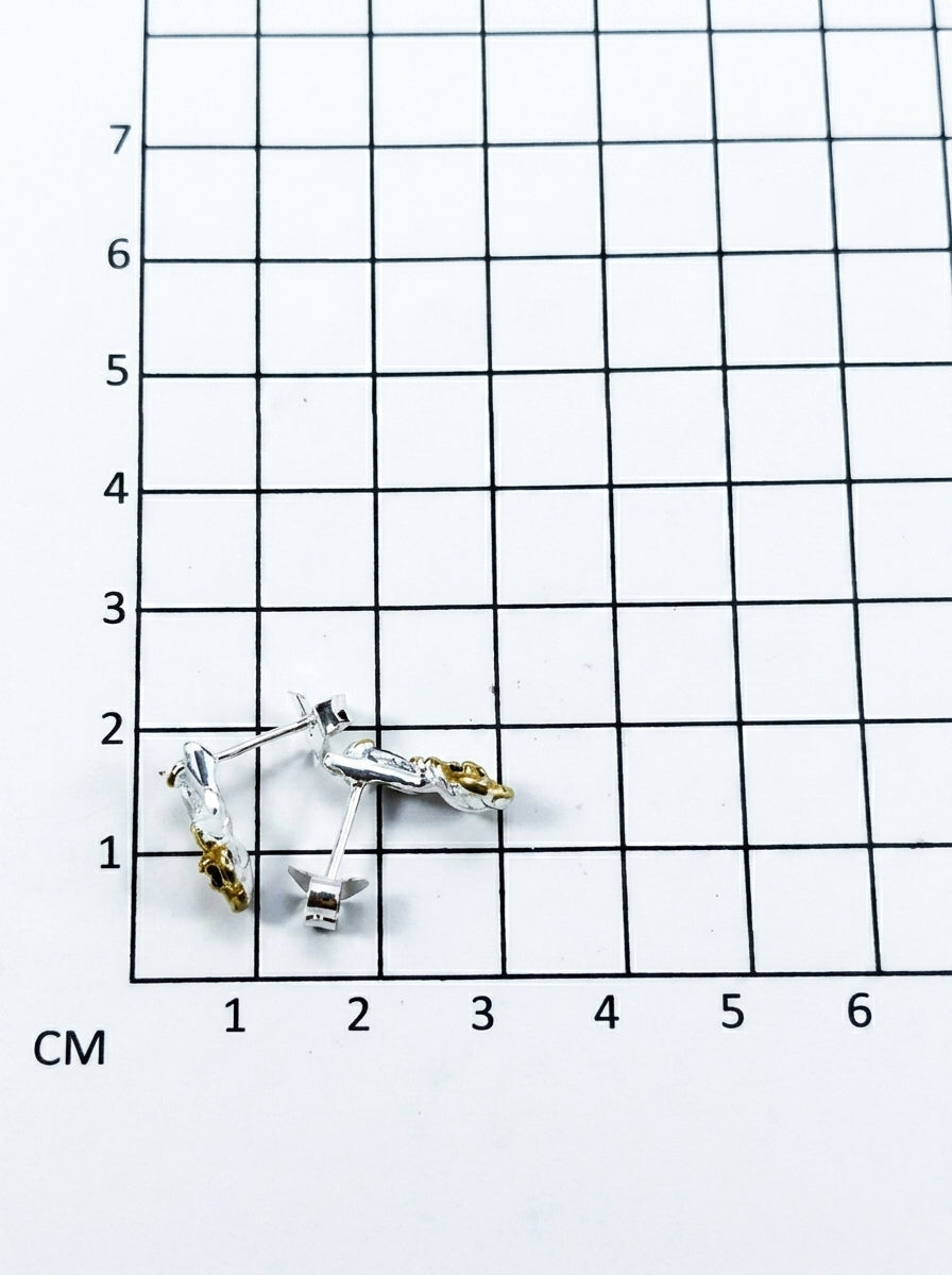 925 Silver Topaz Flower Earrings
