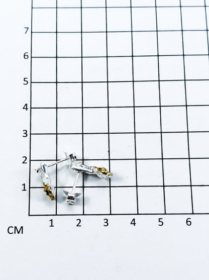 925 Silver Topaz Flower Earrings