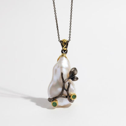 925 Sterling Silver Freshwater Pearl Necklace, additional angle