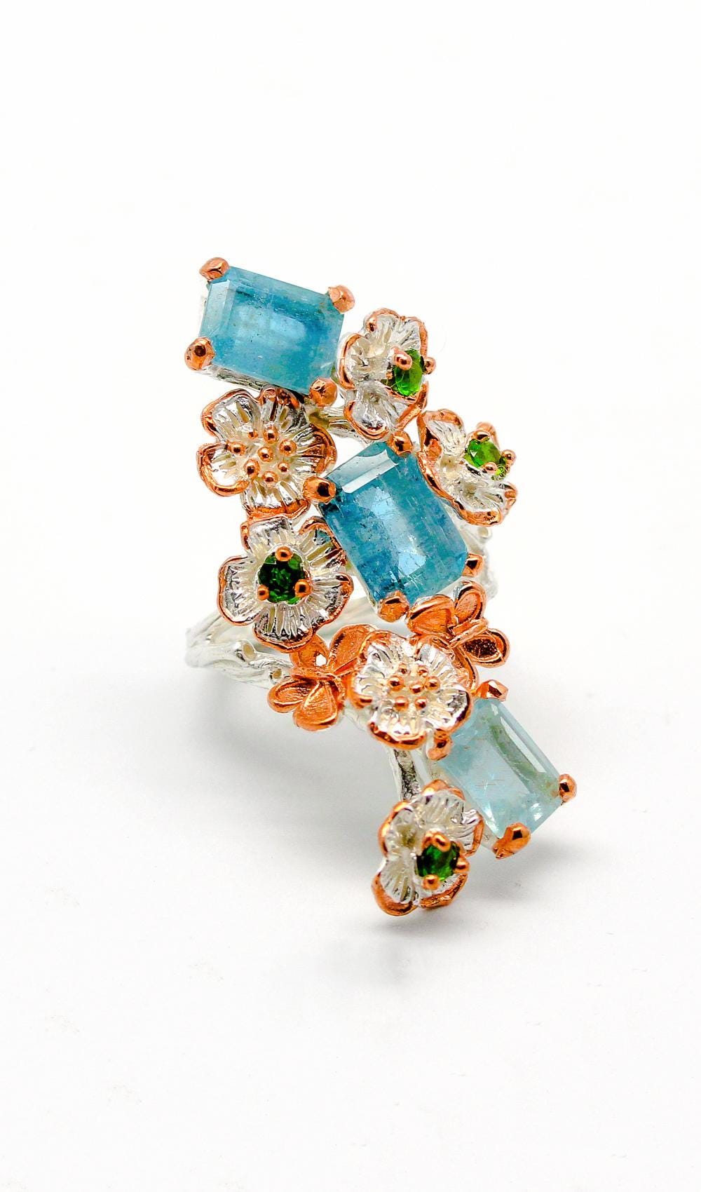 925 Sterling Silver Blue Apatite Ring, main product image