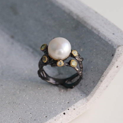925 Sterling Silver Freshwater Pearl Ring, alternate angle, image 11