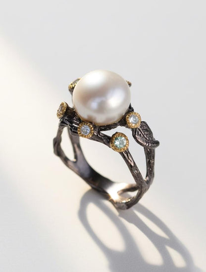 925 Sterling Silver Freshwater Pearl Ring, main product image