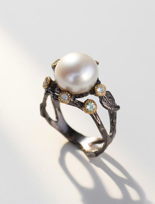 925 Sterling Silver Freshwater Pearl Ring, main product image