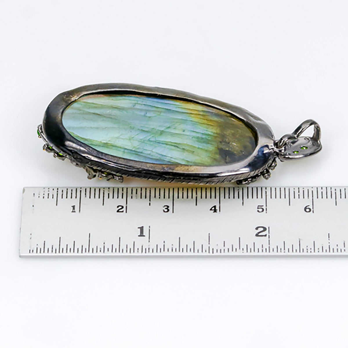 925 Sterling Silver Labradorite Necklace, layered look