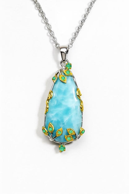 925 Sterling Silver Larimar Necklace, main product image