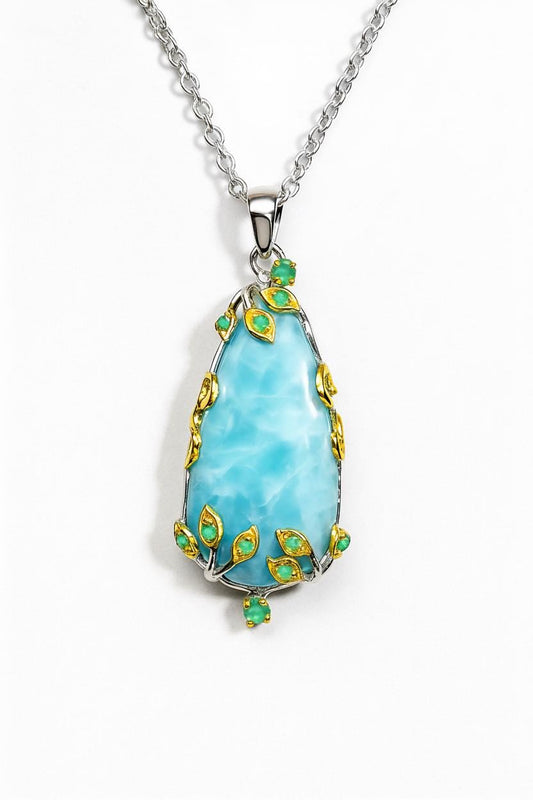 925 Sterling Silver Larimar Necklace, main product image