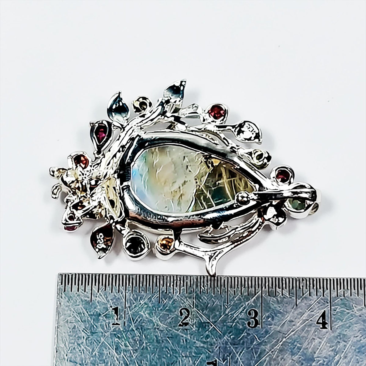 925 Sterling Silver Moonstone Necklace, layered look