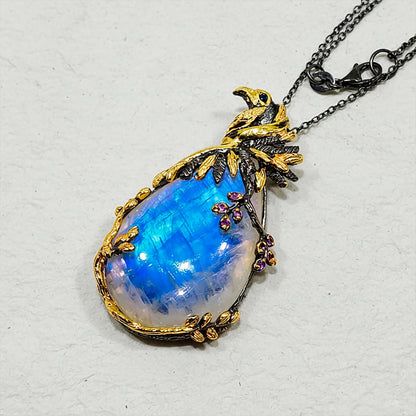 925 Sterling Silver Moonstone Necklace, layered look