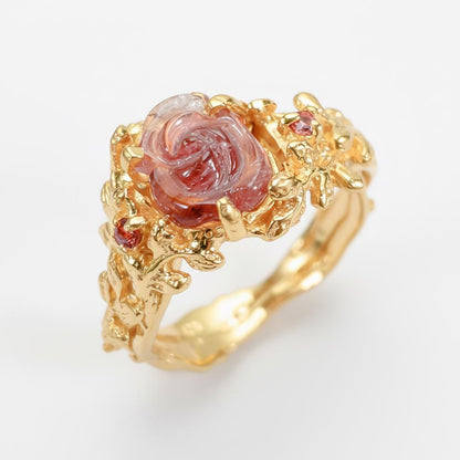 925 Sterling Silver Pink Tourmaline Ring, additional angle