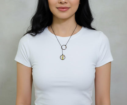 925 Sterling Silver Rainbow Opal Necklace, layered look