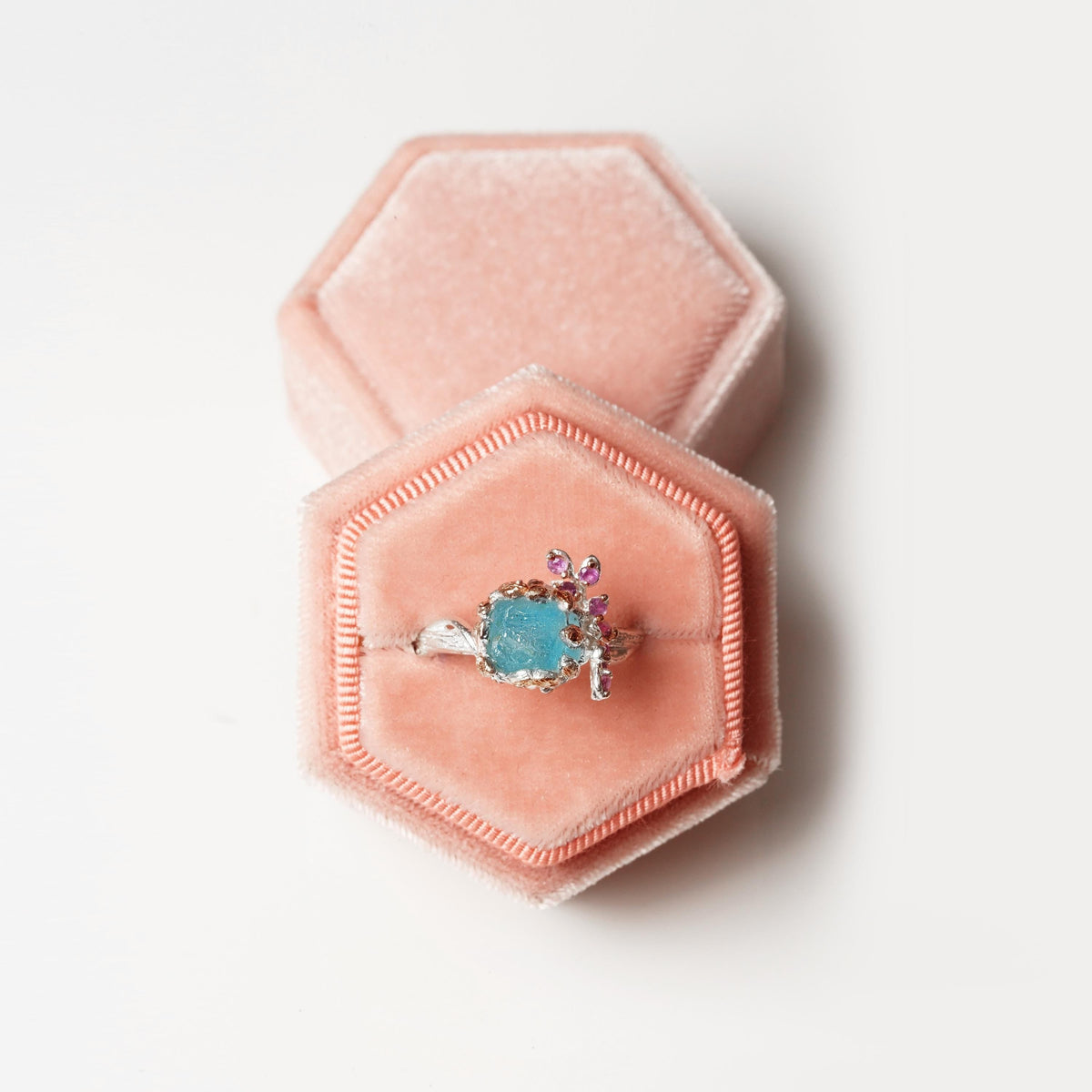 925 Sterling Silver Raw Paraiba Apatite Ring, alternate angle, image 11