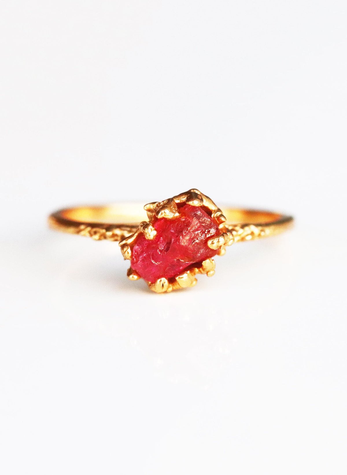 925 Sterling Silver Raw Ruby Ring, main product image