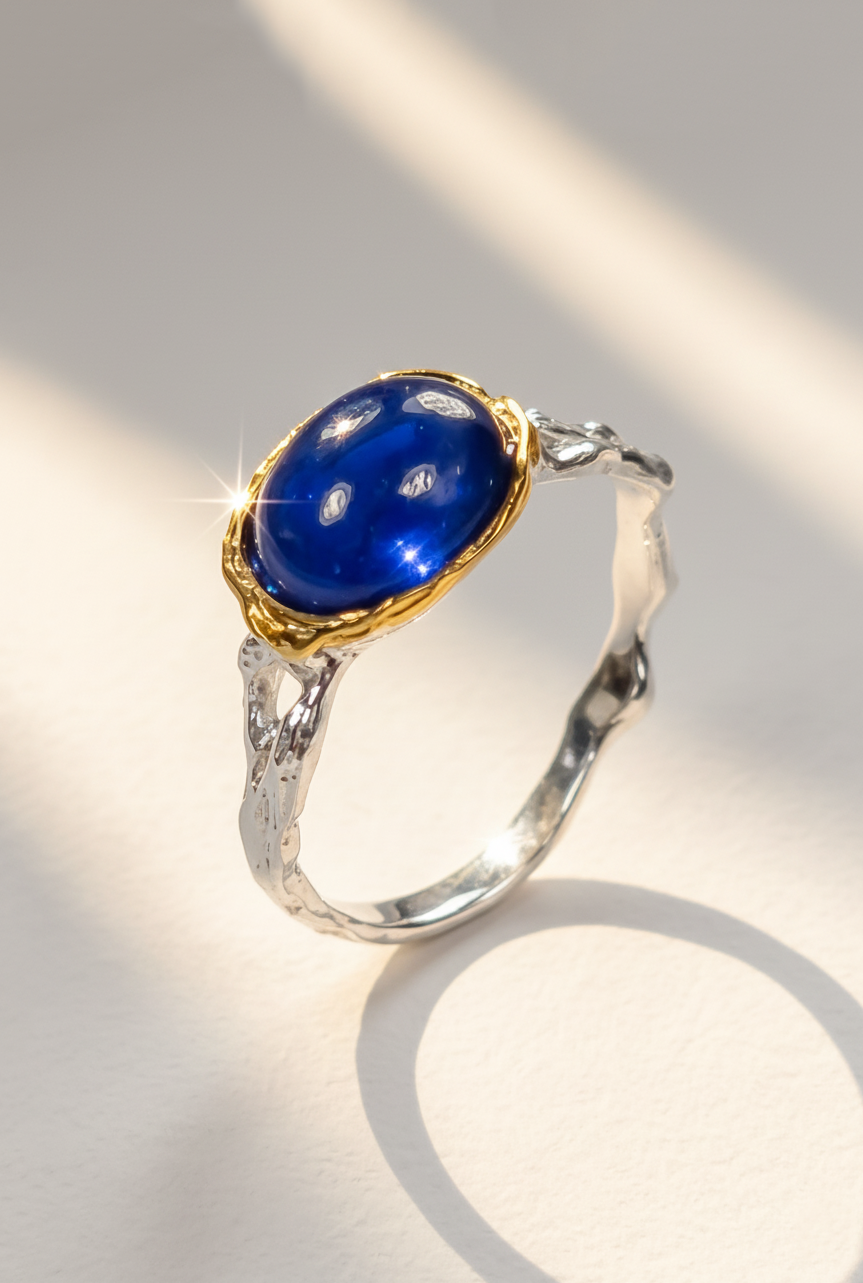 925 Sterling Silver Sapphire Dainty Ring, main product image