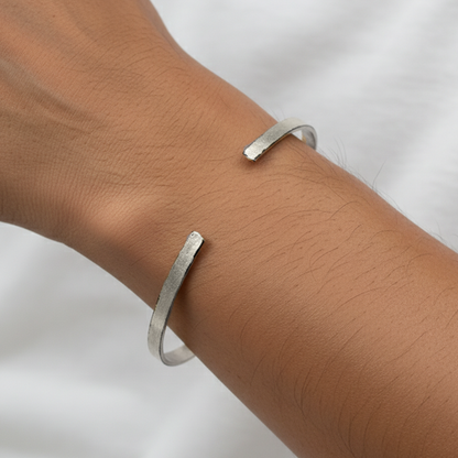 925 Sterling Silver Tourmaline Cuff Bracelet, close-up detail