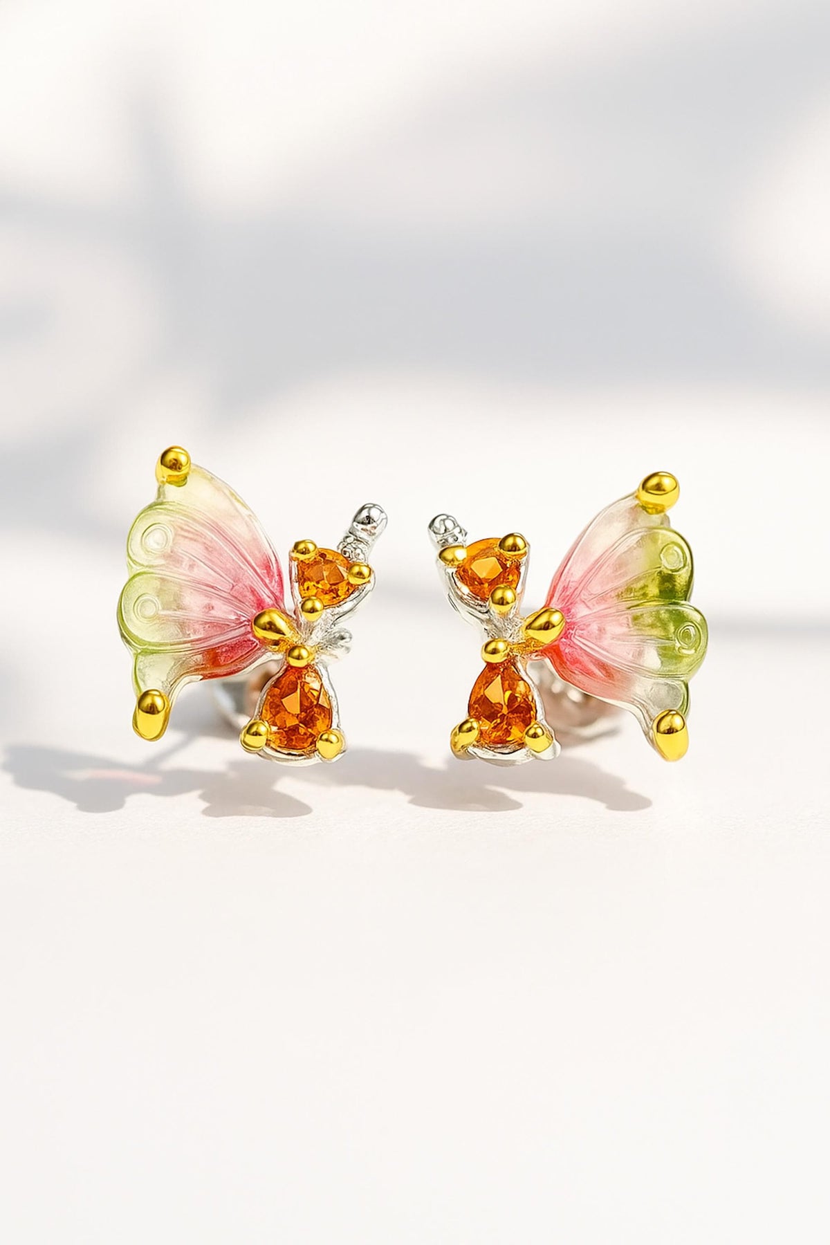 925 Sterling Silver Tourmaline Stud Earrings, main product image