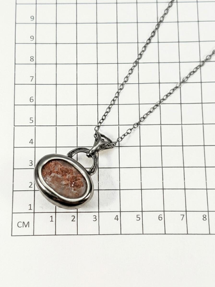 925 silver Ghost Quartz gemstone necklace