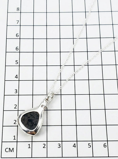 925 silver blue green ammolite necklace