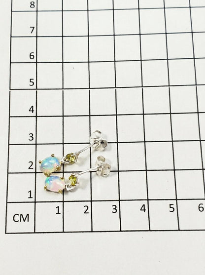 925 silver opal gemstone earrings