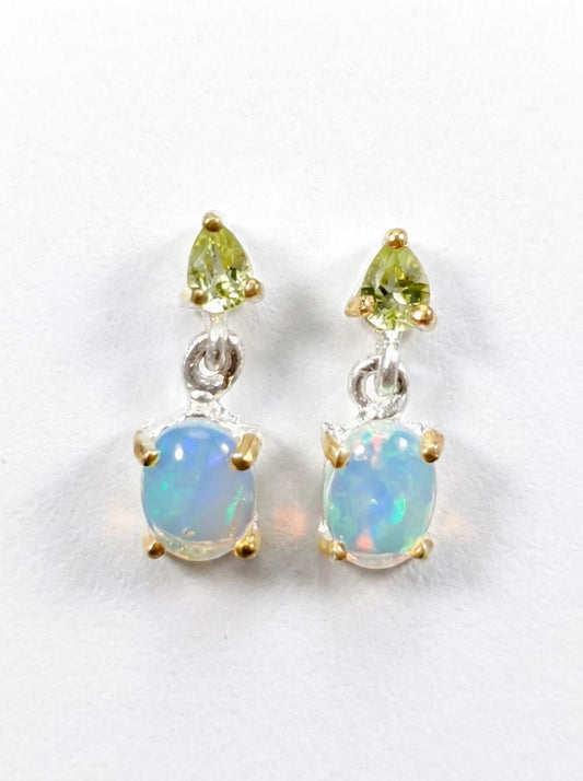 925 silver opal gemstone earrings