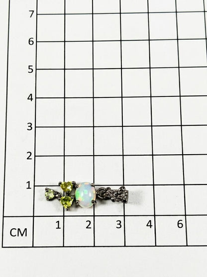925 silver opal gemstone necklace