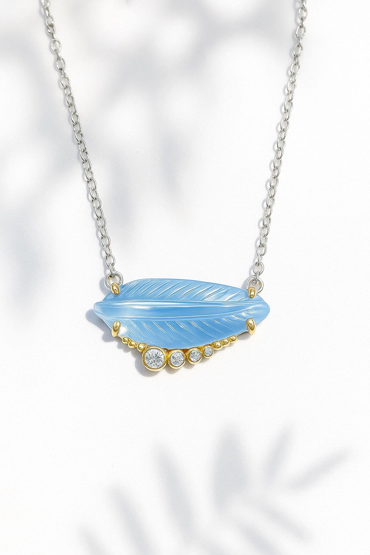 925 Sterling Silver Aquamarine Necklace, main product image