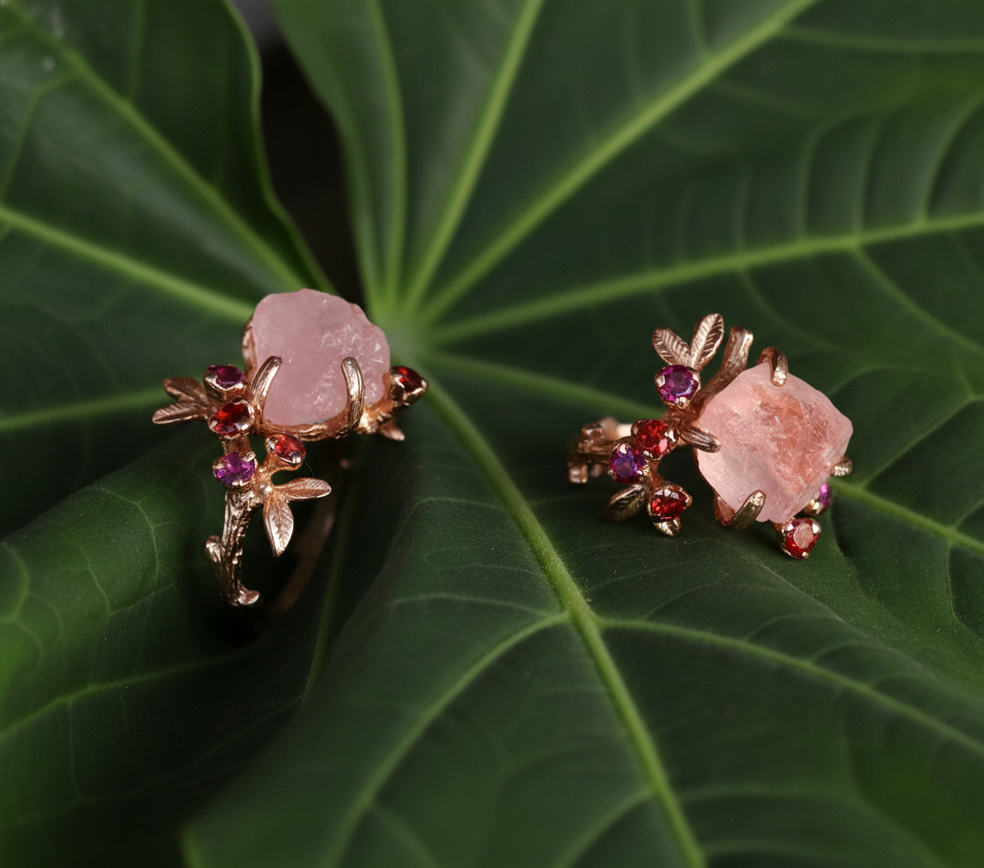 925 Sterling Silver Pink Morganite Ring, band detail, image 18