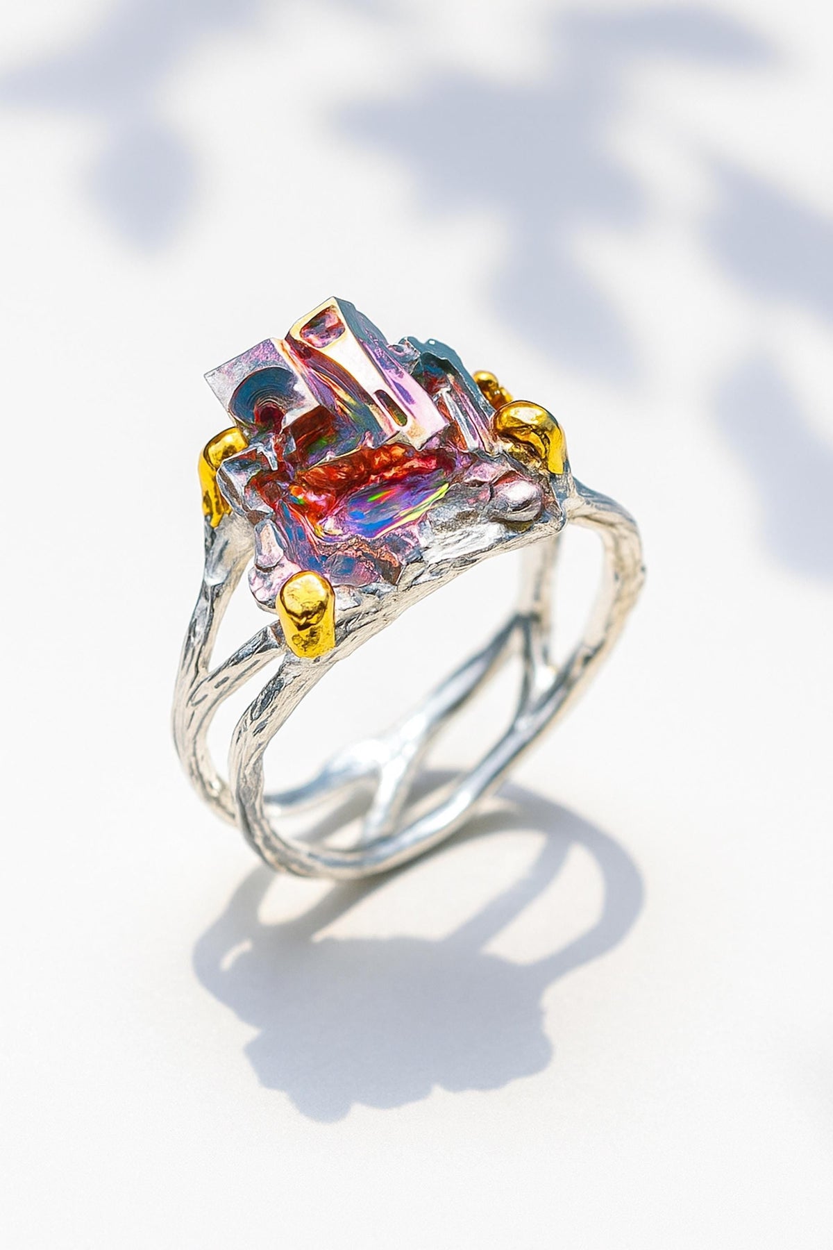 925 Sterling Silver Bismuth Ring, main product image