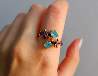 925 Sterling Silver Paraiba Apatite Ring, alternate angle