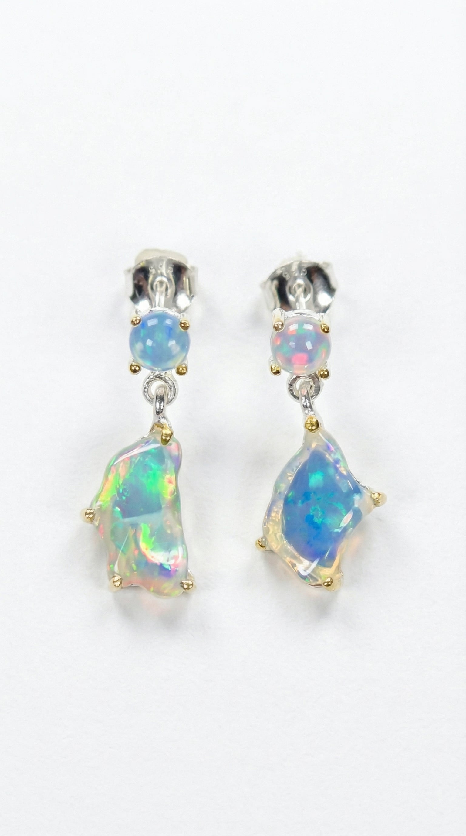 925 Silver Raiinbow Opal Earrings, main product image