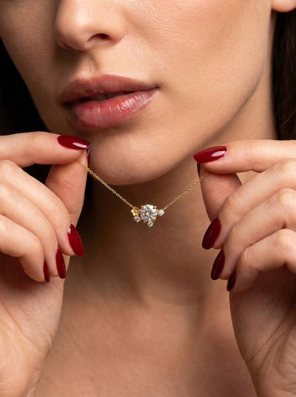 14K Gold Diamond Bloom Necklace