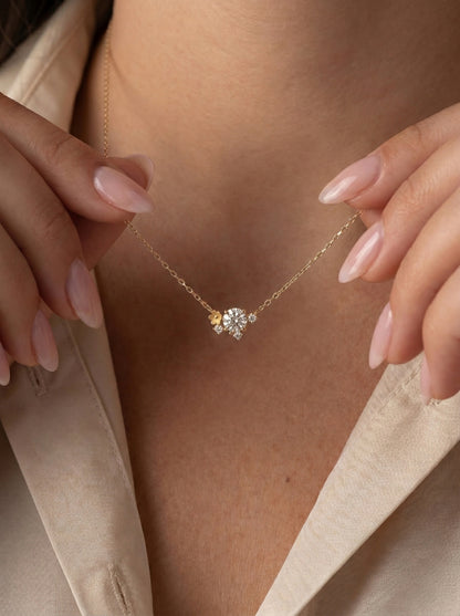 14K Gold Diamond Bloom Necklace