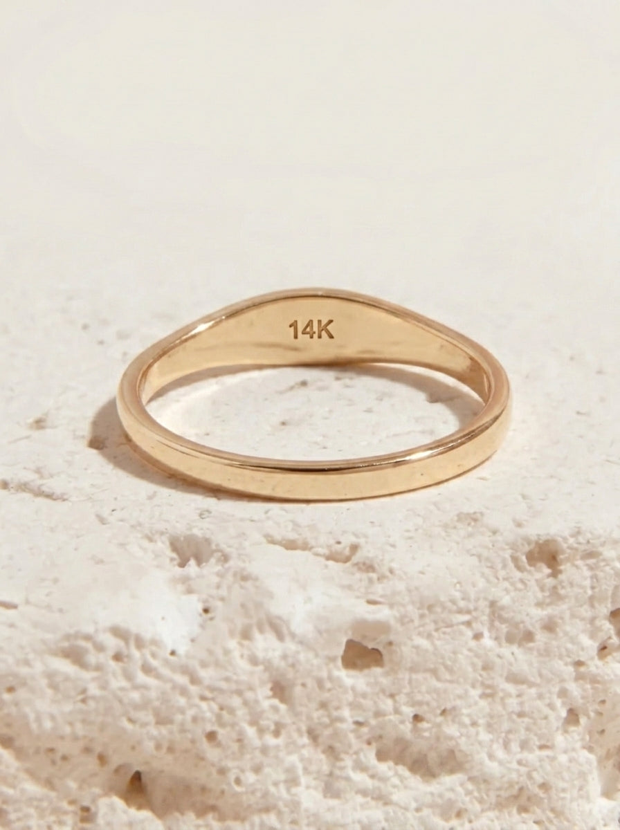 14K Gold Sunrise Stars Ring