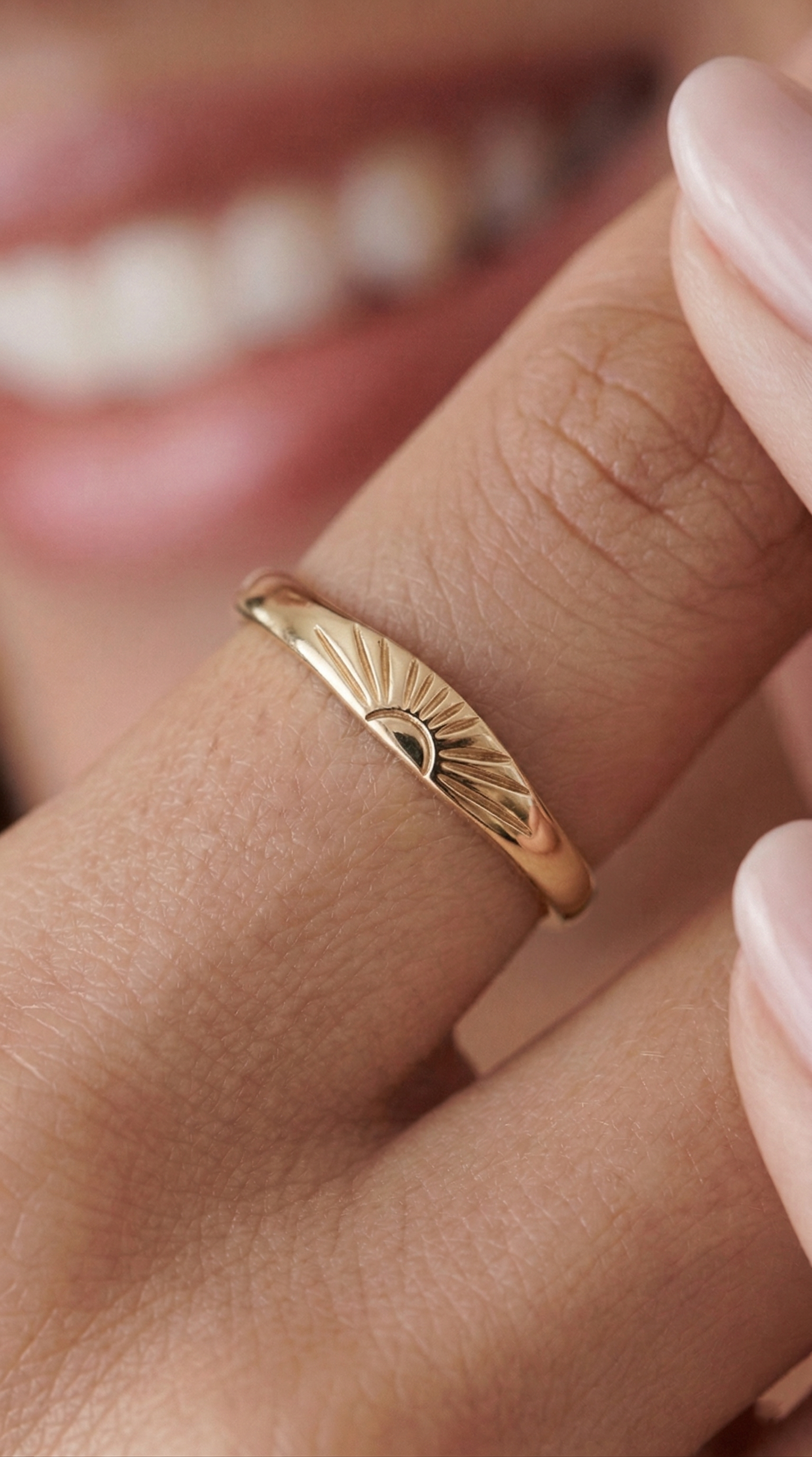 14K Gold Sunrise Ring