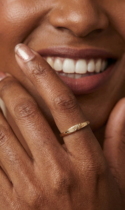 14K Gold Sunrise Ring