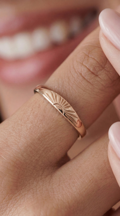 14K Gold Sunrise Ring