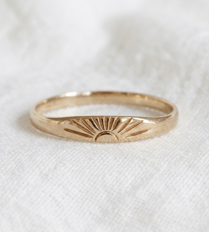 14K Gold Sunrise Ring