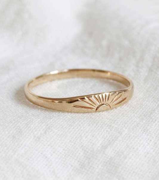 14K Gold Sunrise Ring