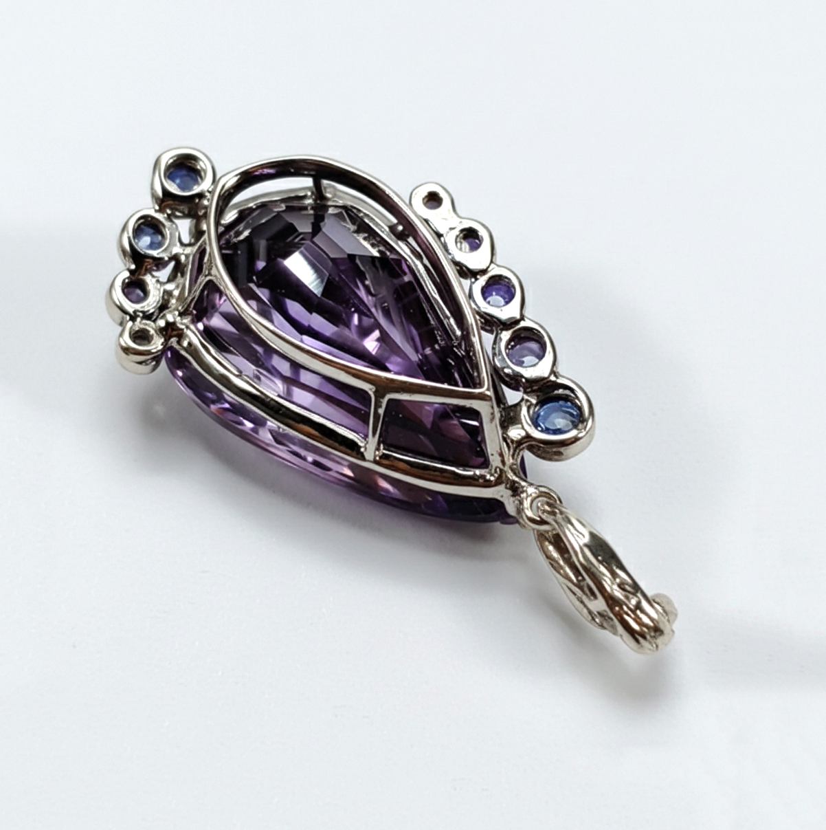 925 sterling silver fancy amethyst necklace